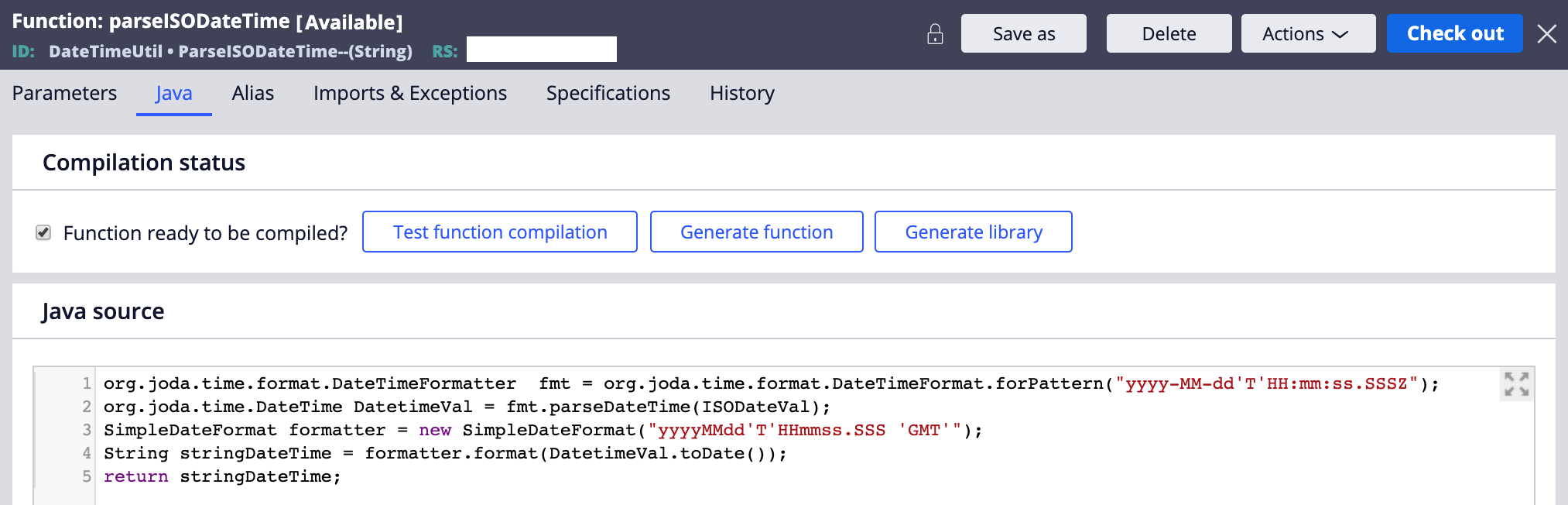 Iso 8601 clearance date format converter